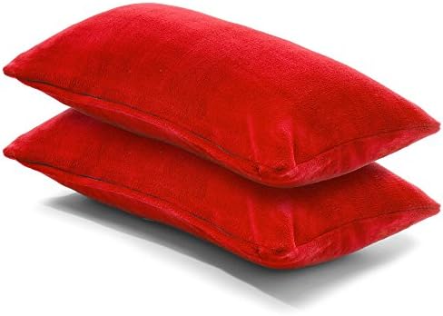 CelinaTex Comfortable zestaw 2 poszewek na poduszkę z mikrofibry, dla osób śpiących na boku 80x80 cm bordowy