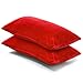 CelinaTex Comfortable zestaw 2 poszewek na poduszkę z mikrofibry, dla osób śpiących na boku 40x80 cm czerwony
