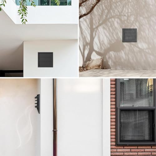 Cubierta de ventilación estática compatible con tamaños de conductos redondos estándar para uso en configuraciones de ventilación mecánica y natural (4 pulgadas, blanco)