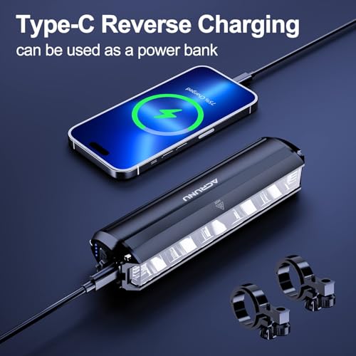 image for ACRUNU 2600 Lumens Bike Lights,USB Rechargeable Bicycle Lights,Super B