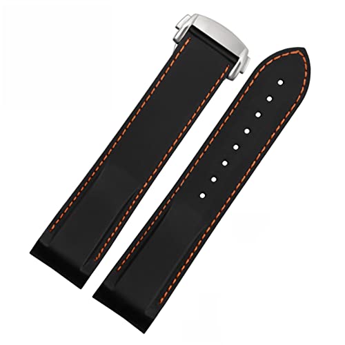Bracelet de montre en silicone 20mm 22mm boucle pliante étanche