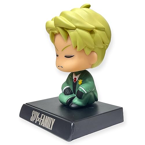 Image of AUGEN Super Hero Loid Forger Spy X Family Action Figure Limited Edition Bobblehead with Mobile Holder for Car Dashboard, Office Desk & Study Table (Pack of 1)