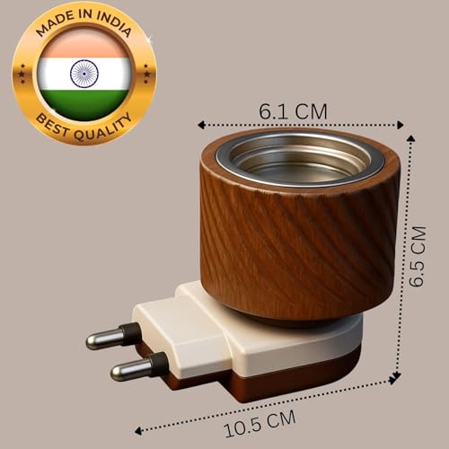 Image of Sheesham Wooden Kapoor Dani | Night Camphor Diffuser| Bakhoor Burner| Electric Incense Burner |Dhoop Dani for Home, Office Daily Use