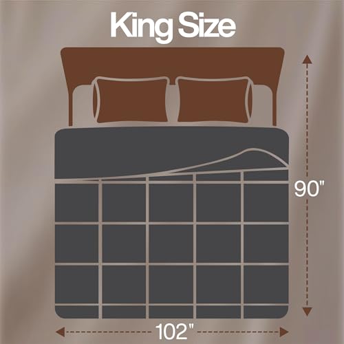 Utopia Bedding King Comforter Duvet Insert, Quilted Grey Comforter with Corner Tabs, Box Stitched Down Alternative Comforters King Size 90 x 102 inches by Utopia Bedding - Image 2