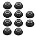 Be In Your Mind 10x M4 Écrous à Bride en Alliage d'aluminium Insert Écrous Hexagonaux Autobloquants pour 1/10 Échelle RC Voiture Camion Buggy Crawler Roues Pièces de Rechange Noir
