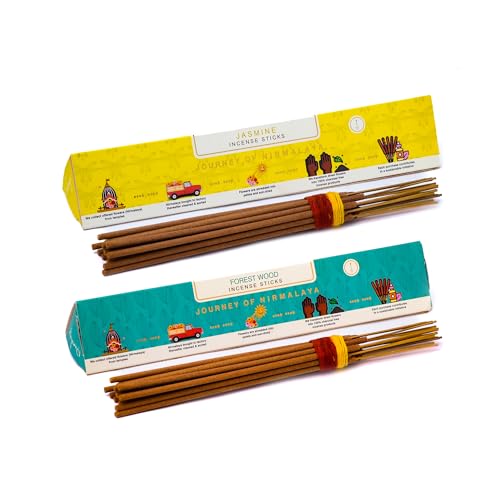 Image of Nirmalaya Jasmine & Forest Wood Incense Sticks 80 Sticks | 100% Natural Charcoal-Free Agarbatti from Sacred Temple Flowers | Organic Handmade for Pooja, Meditation, Yoga & Aromatherapy