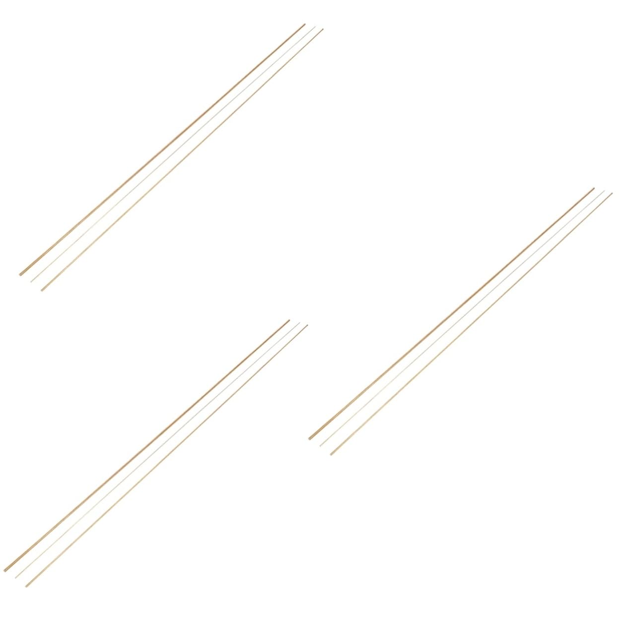 9pcs DIY Handicraft Rods Brass Round Bars Multi-Purpose Craft Making Supplies