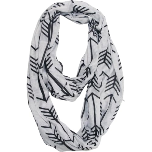 Infinity Scarf with Hidden Zipper Pocket Printed Neck Scarf...