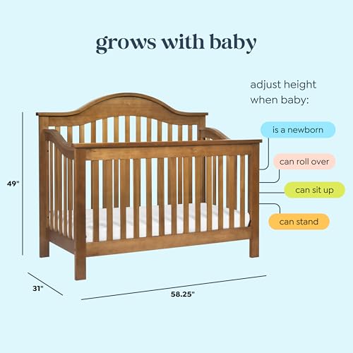 Image of DaVinci Jayden 4-in-1 Convertible Crib, GREENGUARD Certified, Chestnut
