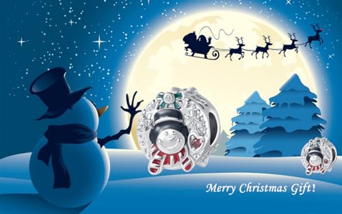 Image of Christmas Holiday Season Charms for Pandora Bracelets New Snowflake Santa Claus Home Moose Gift Tree Candy Cane Snow Globe