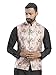 Elina fashion Men's Indian Nehru Jacket || Printed Bandhgala Jodhpuri Sleeve Less ONLY Waistcoat Pink