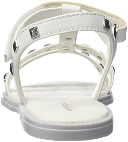Geox Girl's Karly Sandal 66 (Little Kid/Big Kid) White 33 (US 2 Little Kid) M | Image 2