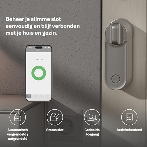 Yale - Linus Slim Deurslot L2-05/103210/SI - Zilver - Sleutelloze Toegang - Doe-het-zelf Installatie - Vergrendelen/ontgrendelen op afstand - Virtuele Sleutels - Realtime Meldingen - Yale Home app