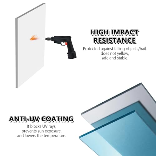 Panneaux de serre en acrylique durable, clarté premium pour extérieur