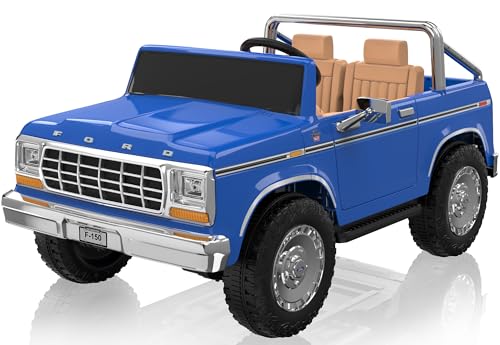 Image of ANPABO Licensed Ford F-150 24V 2 Seater Ride on Car for Kids, Dark Blue