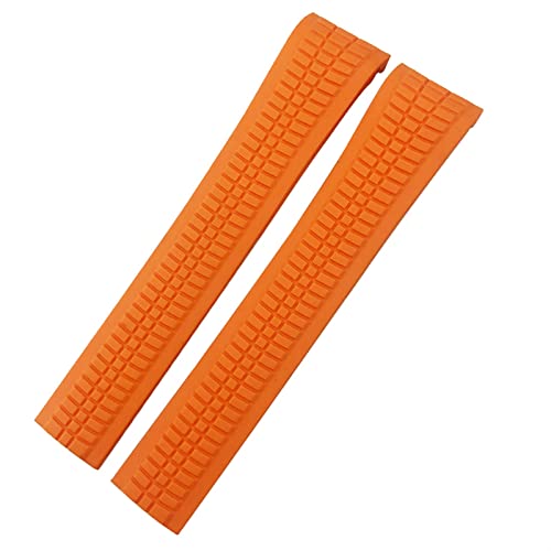 Bracelet de montre orange en caoutchouc pour habiller votre Patek Aquanaut en été