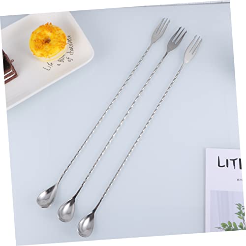 Cuillères à mélanger pour crème glacé et thé réutilisables de 32 cm - 5
