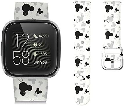ACLOOZSM Cute Smartwatch Band Compatible with Versa 2/ Versa/Versa Lite Soft Silicone Strap Suitable for 6.1"- 8.3" (155mm-210mm) wrist