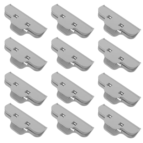 Cabilock 20 Piezas Clips Plásticos para Sellado de Bolsas Cierre Hermético y Protección contra Humedad Pinzas para Conservar Frescura Cocina y Panadería Color Gris Moderno