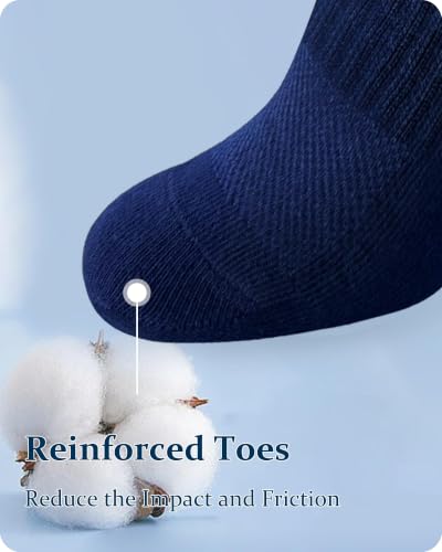 Image of Jane Stone Men's Ankle Socks Cotton Non Slip No Show Socks Size 9-12 /13-15