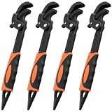 TAICHEUT 4 PCS 10 Inch Multi-function Pipe Wrench, Universal Adjustable Wrenches 45 Steel, Pipe Wrench Maintenance Tool Set for Home, Industrial, Mechanical and Electrical Maintenance