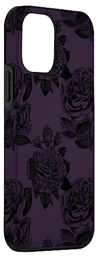 Iphone 12 Mini Case Gothic Dark Purple Roses Occult Goth Phone Case #TOP2