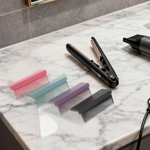 Peine alisador removible para cabello negro 4 piezas miniatura 5