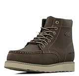 Lugz Men's Monterey Steel Toe Construction Boot, Walnut/Gum/Cream, 11 M
