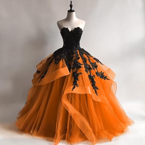 Mouccy Gothic Victorian Tulle Wedding Dresses for Bride Black Lace Bridal Gowns Puffy Strapless Wedding Gown with Cape3