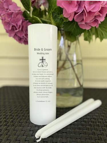 Personalized Unity Candle for Wedding – Custom Wedding Ceremony Candle