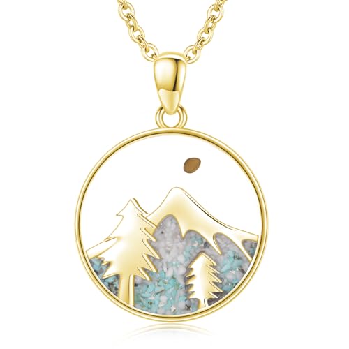 Midir&Etain Mustard Seed Necklace S925 Sterling Silver Mountain Necklace Christian Faith of A Mustard Seed Necklace for Women Religious Gifts Jewelry