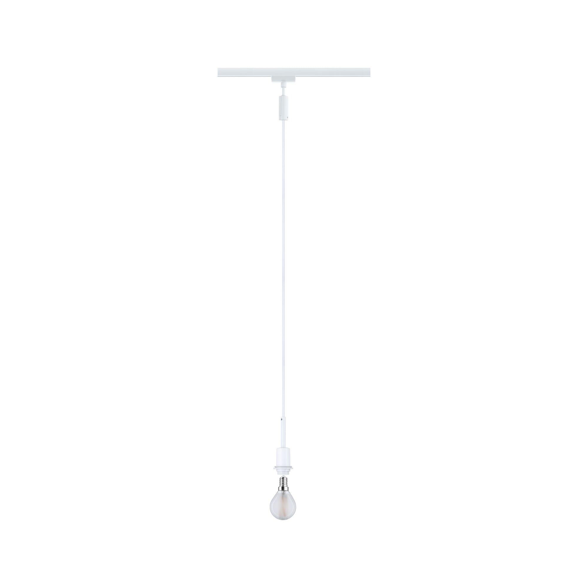 Paulmann 94886 URail Suspension DecoSystems Basic E14 max. 20 W dimmables 230 V Blanc signal système de rail URail - Libre choix de l'ampoule