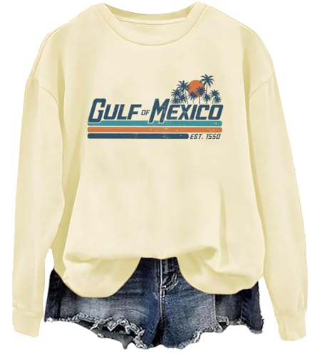 Gulf Of Mexico Sweatshirt, Coastal Comfort Shirt, Gulf Themed Apparel, Beach Inspired Design