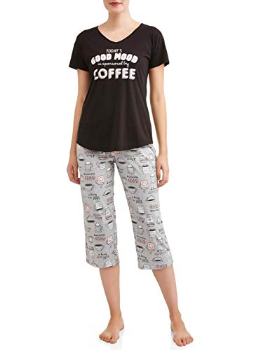 Today's Good Mood is Sponsored by Coffee Black 2 Piece Knit Pajama Set