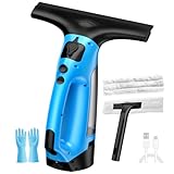 HomeNova Window Vac, 3-in-1 Rechargeable Window Cleaner with 1500pa, Efficiently Cleaning and Cordless Window Cleaning Equipment for Windows, Mirrors, Shower Glass, Tiles, and Countertops