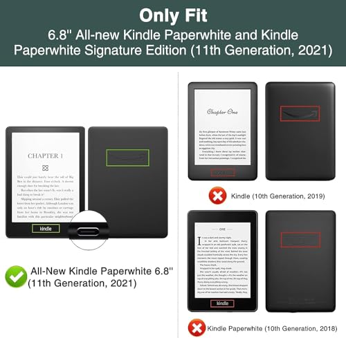 MOCA Origami Cover for Kindle Paperwhite 11Th Gen 2021 6.8 Inch - E-Reader - Stand Cover with Auto Wake/Sleep, (Black) - Image 2