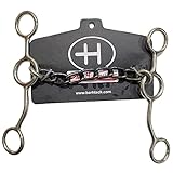 BAR H EQUINE Western Horse 5 in Mouth Heavy-Duty Gag Bit Solid Stainless Steel