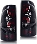 ROXX Tail Light Assembly Compatible with 1999 2000 2001 2002 2003 2004 2005 2006 Chevrolet Silverado 1999-2003 GMC Sierra Driver and Passenger Side (Black Housing/Smoke Lens-05)