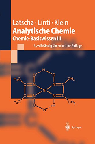 Analytische Chemie: Chemie—Basiswissen III (Springer-Lehrbuch)