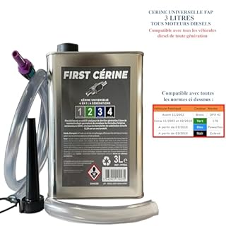 Additif Cérine Universelle 3 Litres pour FAP DPF Filtre à Particules compatible avec Tous Véhicules Diesel