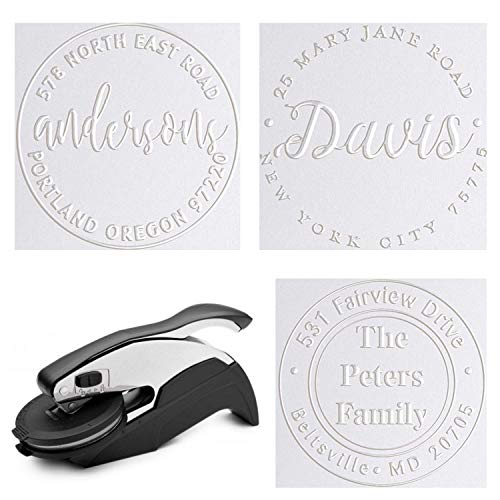 Address Embosser Seal Stamp Personalized Customized Monogram Wedding Invitiations 1 x 5/8