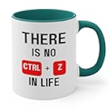 Bubble Hugs Programmer 2Tone Green Mug 11oz - There Is No Ctrl-Z - Computer Programmer Gifts For Men Software Developer IT Engineer Student Coder Coding
