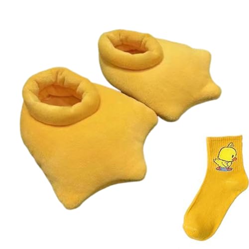 Duck Slippers, Duck Feet Slippers, Cartoon Animal Memory Foam House Indoor Plush Plush Slippers Unisex