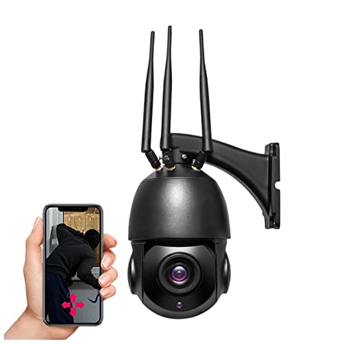 Monitor de Vigilancia de Seguridad Cámara 4G 1080P HD 30X Zoom óptico Inicio WiFi Cámara IP 80M IR Visión nocturna Seguimiento humano IP66 a prueba de agua para la seguridad del hogar ( Color : 5MP ,