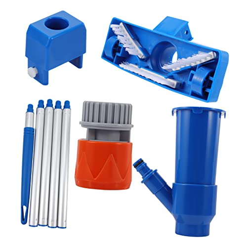 Milisten 2 Juegos Traje de succión de Piscina Aspirador Piscina Piscina vacío de bañera de hidromasaje Polvo Cepillo Limpieza Cepillo de Limpieza Suministros para Piscinas Blue