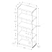 Monarch Specialties I 3233 Bookshelf, Bookcase, Etagere, 5 Tier, 60