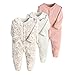 Pyjama pour Bébé Lot de 3 - Combinaison en Coton Garçon Fille Grenouillères Manche Longues Barborteuses pour Garçons, Parfait pour le Cadeau 9-12 Mois