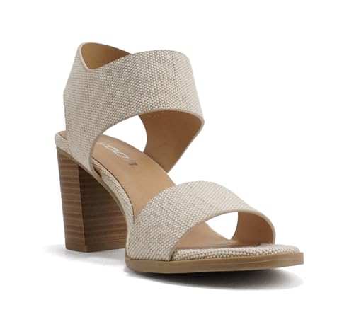 Image of Soda Wait-A ~ Women Open Round Toe Chunky Heel Ankle Strap High Heel Dress Sandals