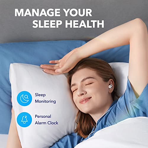 Soundcore by Anker Sleep A10 Auriculares para Dormir Bluetooth con enmascaramiento del Ruido, Cómodos, Ayuda con el Sueño y la Salud Auditiva, Ajuste Personalizable, Control de Sueño, Alarma Personal
