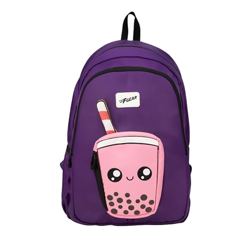 Image of F Gear Cocoa 23L Backpack|Soft Touch|Colourful & attractive theme brings a fun space-inspired look|with two Spacious Compartments,1 Front Pocket & Water Bottle Holder